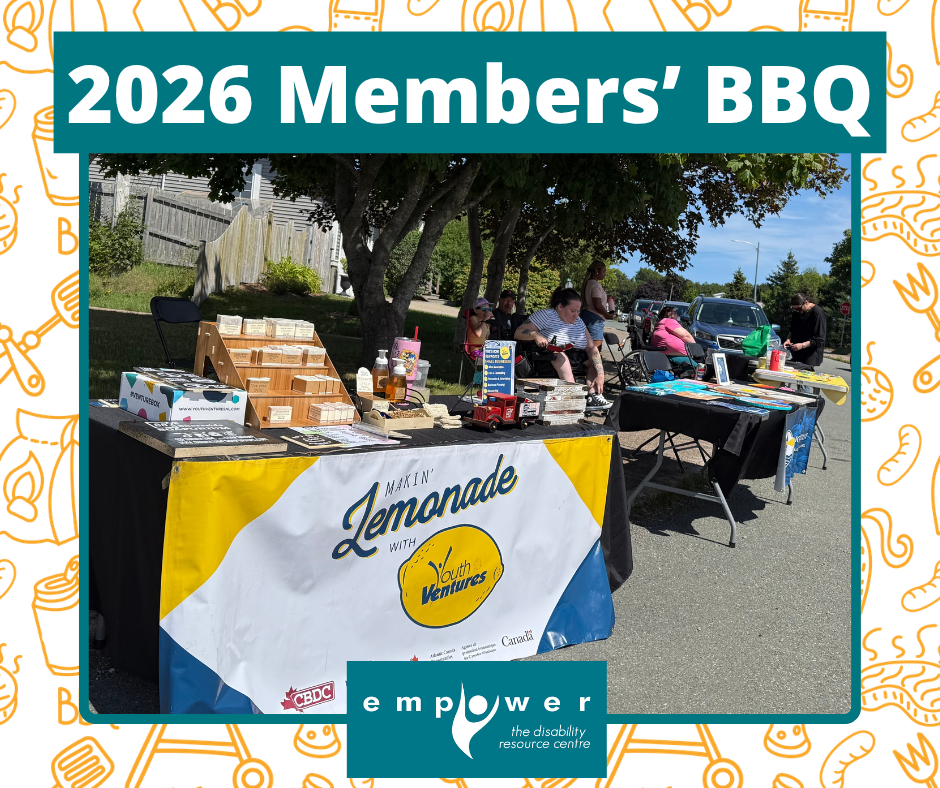 EmpowerNL's Youth Ventures participants line the sidewalk at the 2026 BBQ. Title reads 2026 Members' BBQ. The EmpowerNL logo is centered at the bottom.